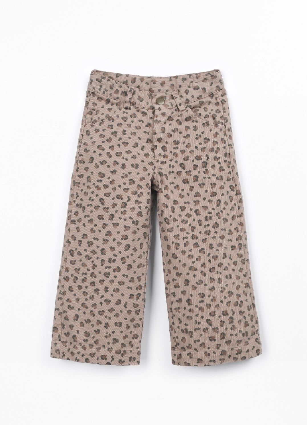 Pantaloni in twill con stampa animalier