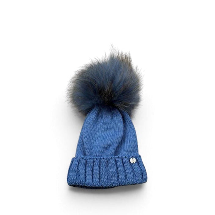 Cappello in lana con pom pon
